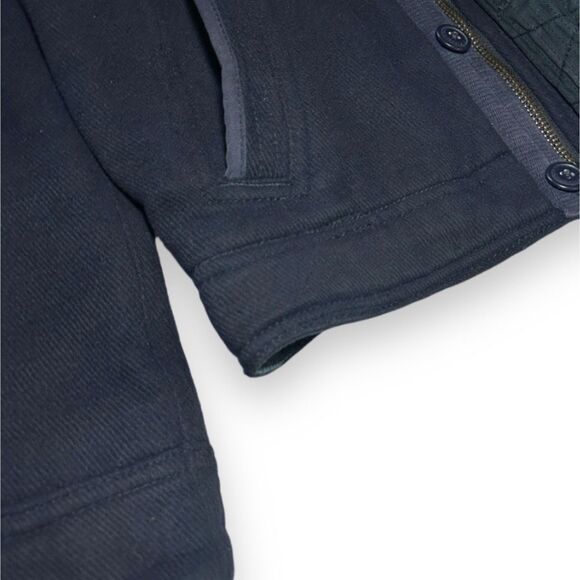 VTG Y2K Abercrombie & Fitch Elk Lake Jacket M Navy Wool Plaid Lined Field Coat - Picture 8 of 11